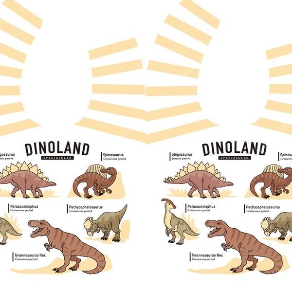 Dinosaur Repeat Pattern — original textile pattern for nursery licensing