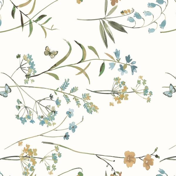 Botanical Floral Repeat — original textile pattern for nursery licensing