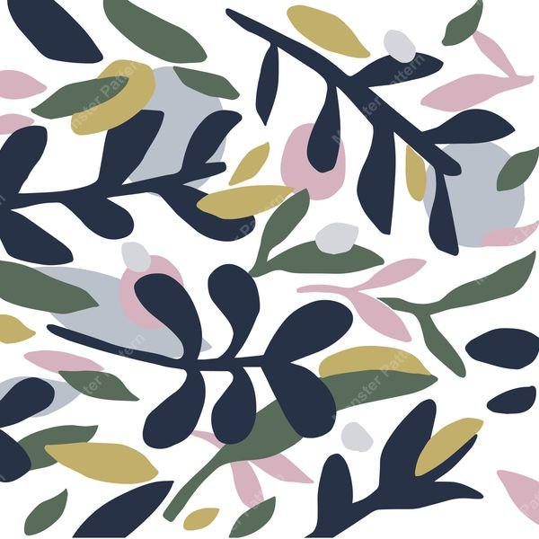 Abstract Botanical Pattern — original textile pattern for botanical licensing