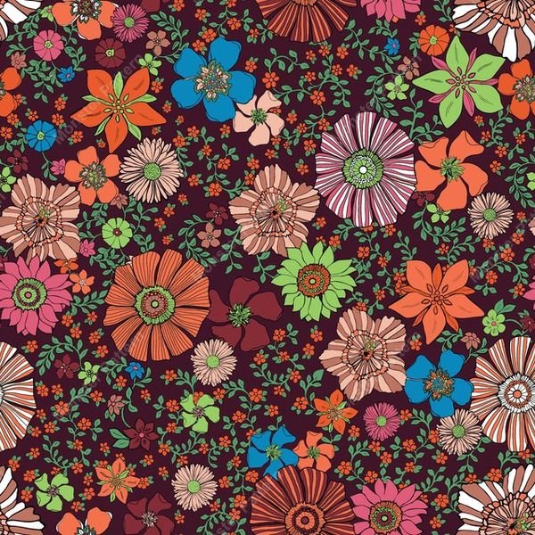 Floral Repeat Pattern — original textile pattern for floral licensing