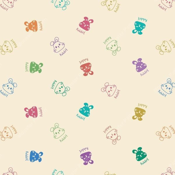 Colorful Bear Pattern — original textile pattern for nursery licensing