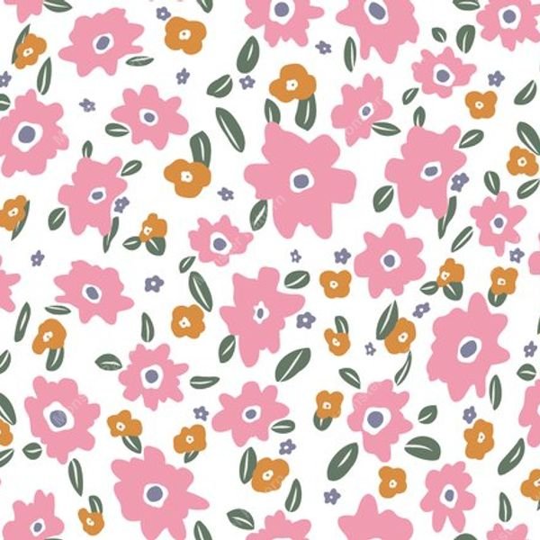 Pink Floral Repeat Pattern — original textile pattern for floral licensing