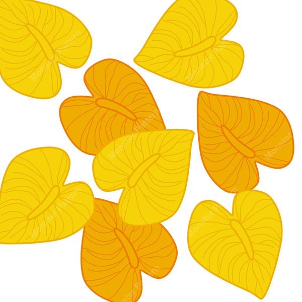 Heart-shaped leaves pattern — original textile pattern for botanical licensing