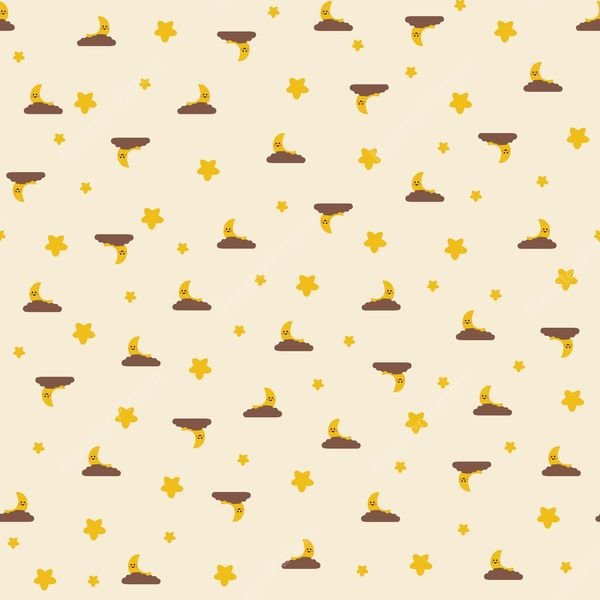 Candlestick and Star Pattern — original textile pattern for nursery licensing
