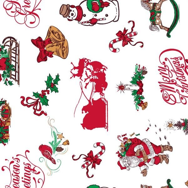Christmas Holiday Pattern — original textile pattern for tabletop licensing