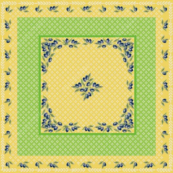 Olive Branch Border Pattern — original textile pattern for botanical licensing