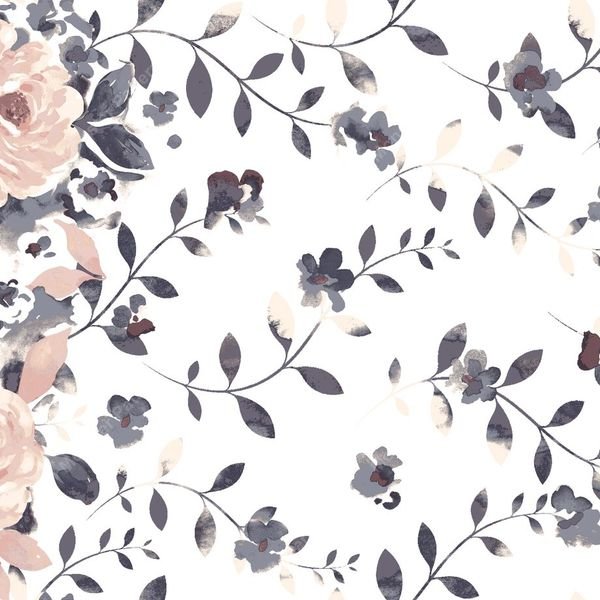 Watercolor Floral Repeat — original textile pattern for floral licensing