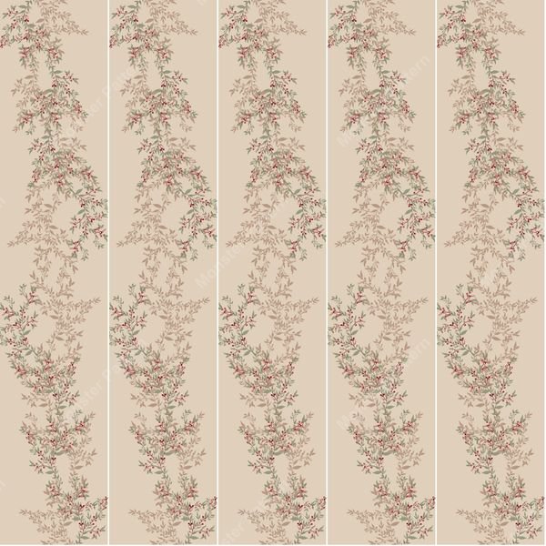 Floral Vine Stripe Pattern — original textile pattern for floral licensing
