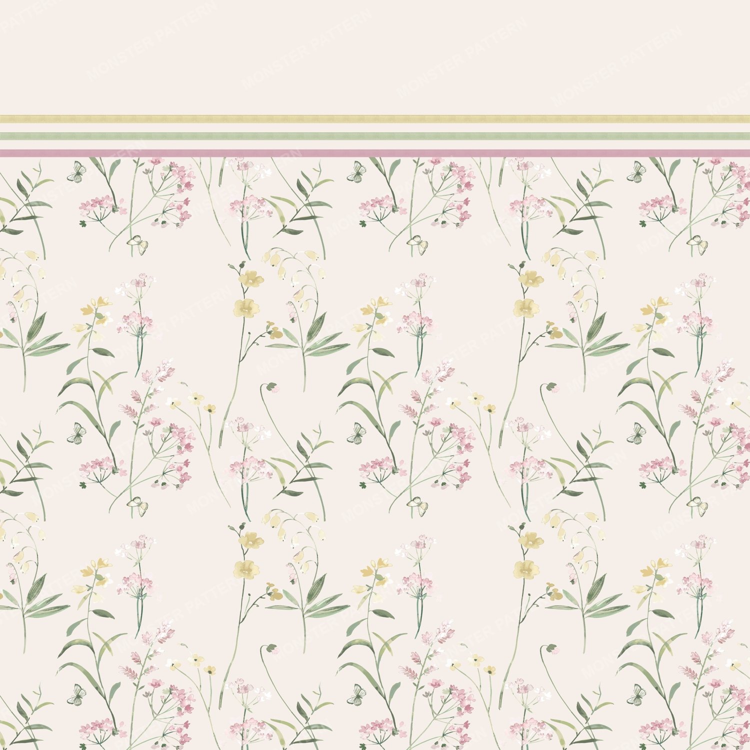 Floral Botanical Repeat — original textile pattern for floral licensing