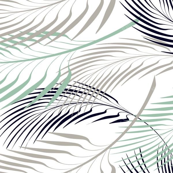 Feather Repeat Pattern — original textile pattern for botanical licensing