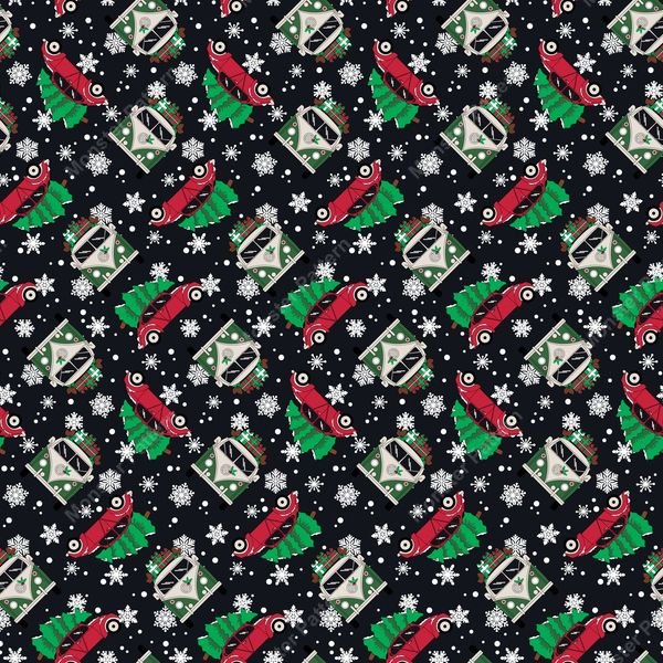 Holiday Pixel Pattern — original textile pattern for nursery licensing
