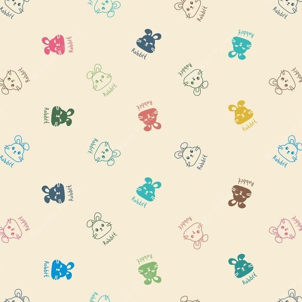 Colorful Bear Pattern — original textile pattern for nursery licensing