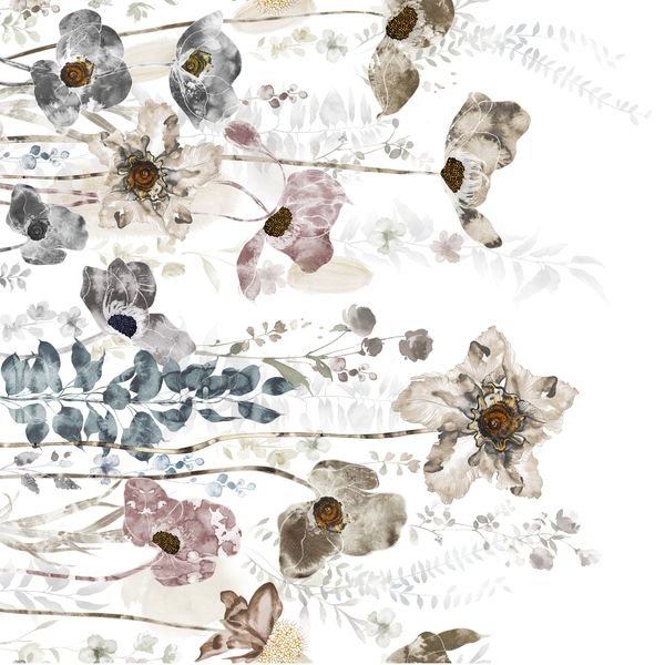 Watercolor Floral Repeat — original textile pattern for floral licensing