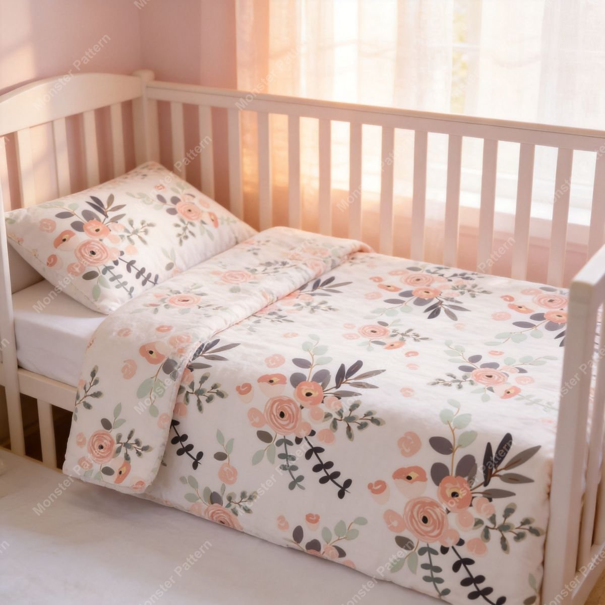 Soft Floral Repeat Pattern mockup 2