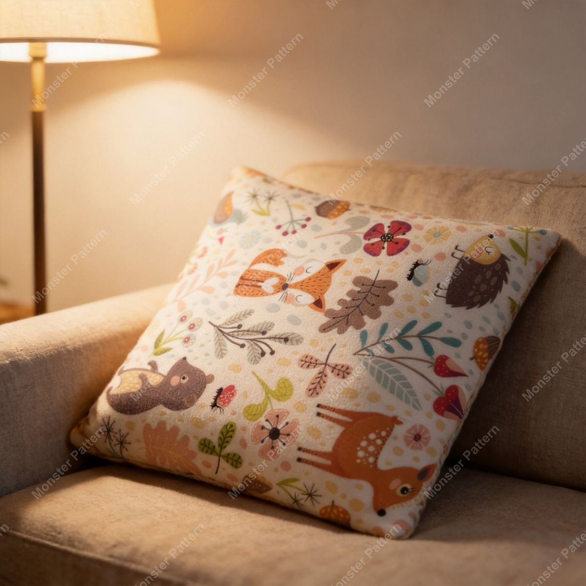 Woodland Animals Pattern mockup 3