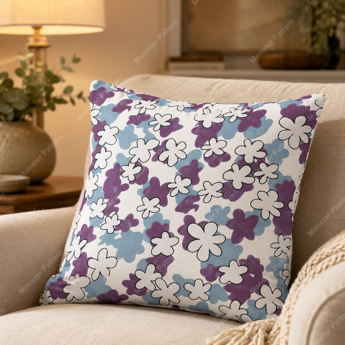 Floral Doodle Pattern mockup 2