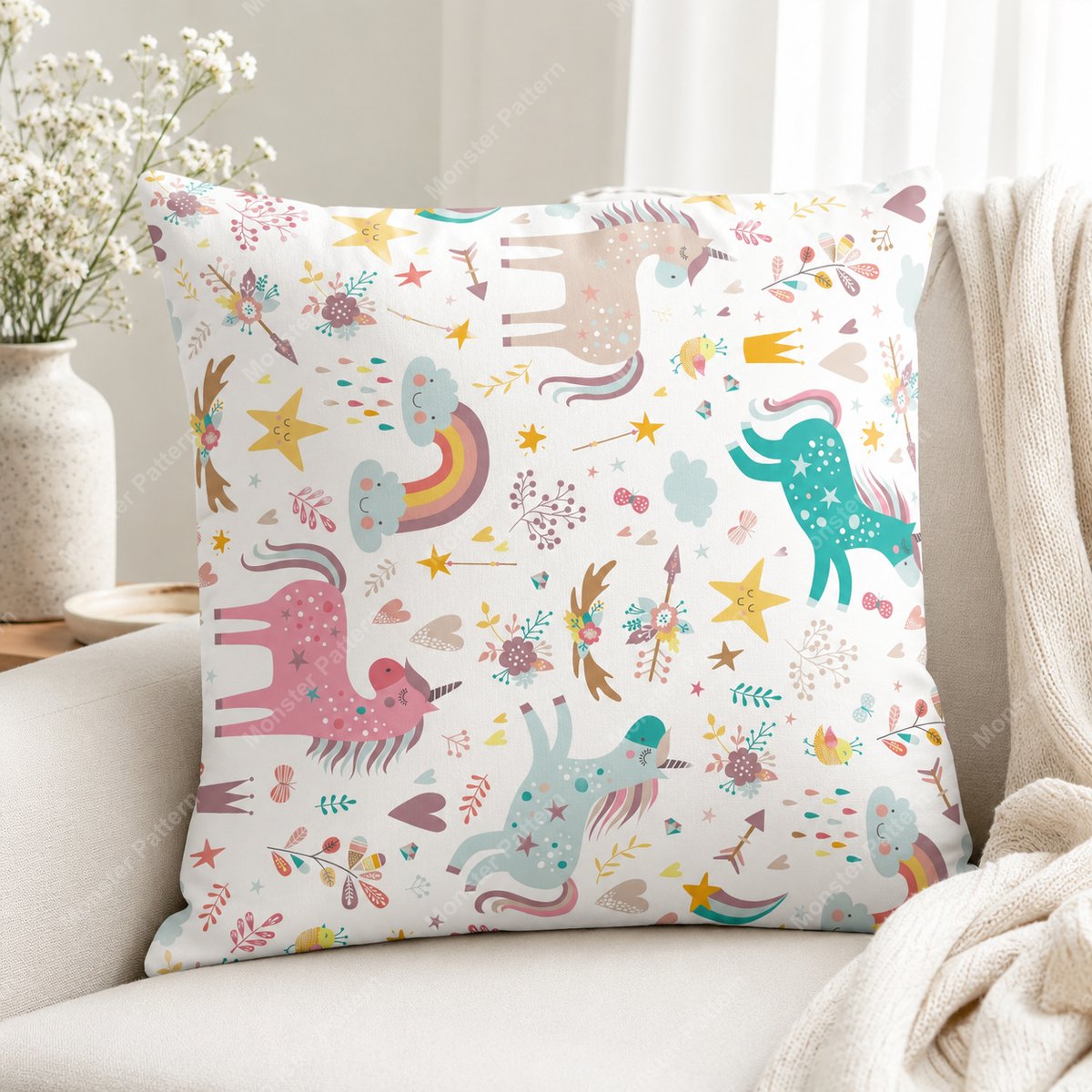 Unicorn Rainbow Pattern mockup 2
