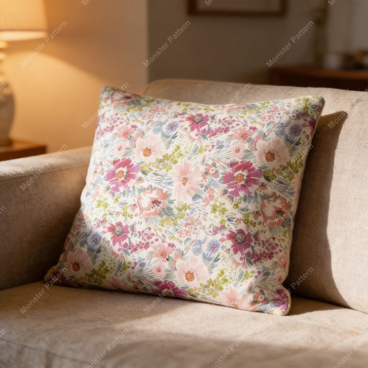 Watercolor Floral Repeat mockup 3