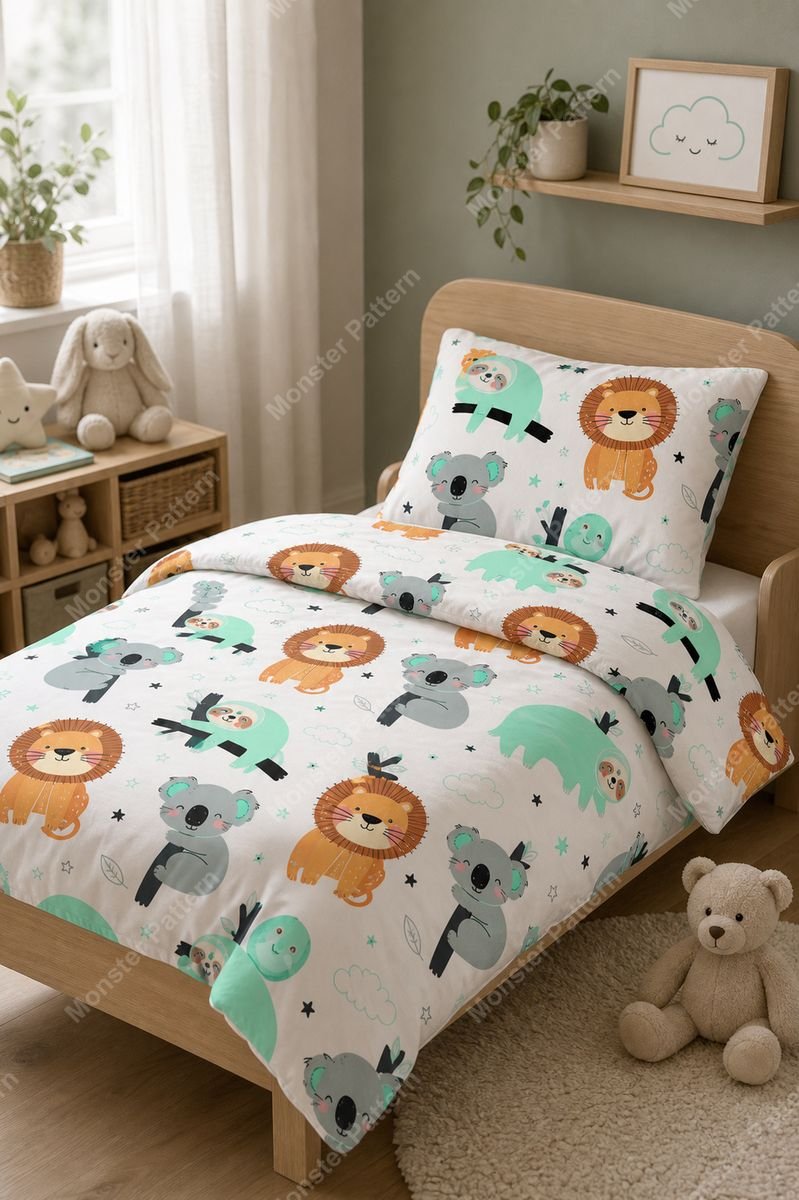 Cute Animal Repeat Pattern mockup 1
