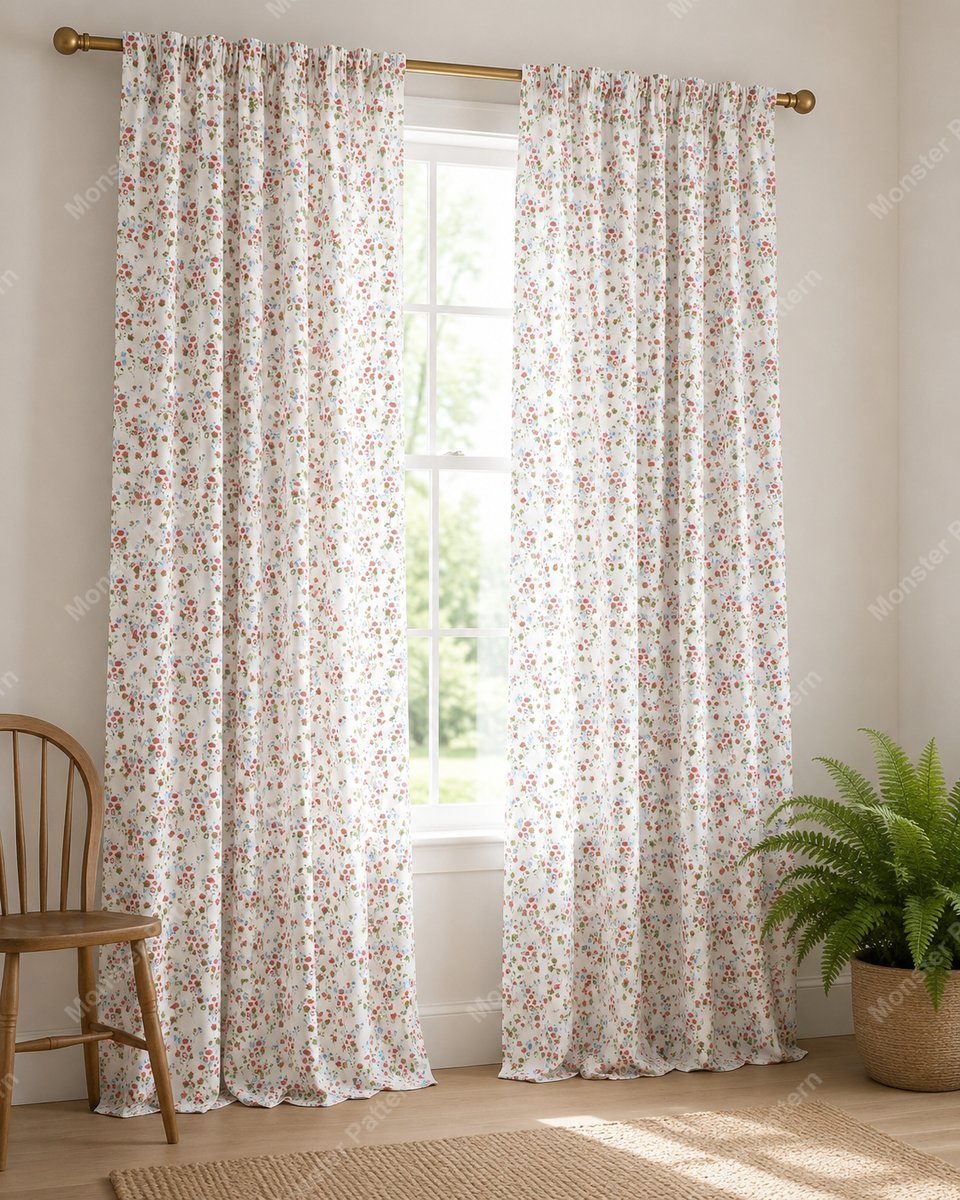 Small Floral Repeat Pattern mockup 4