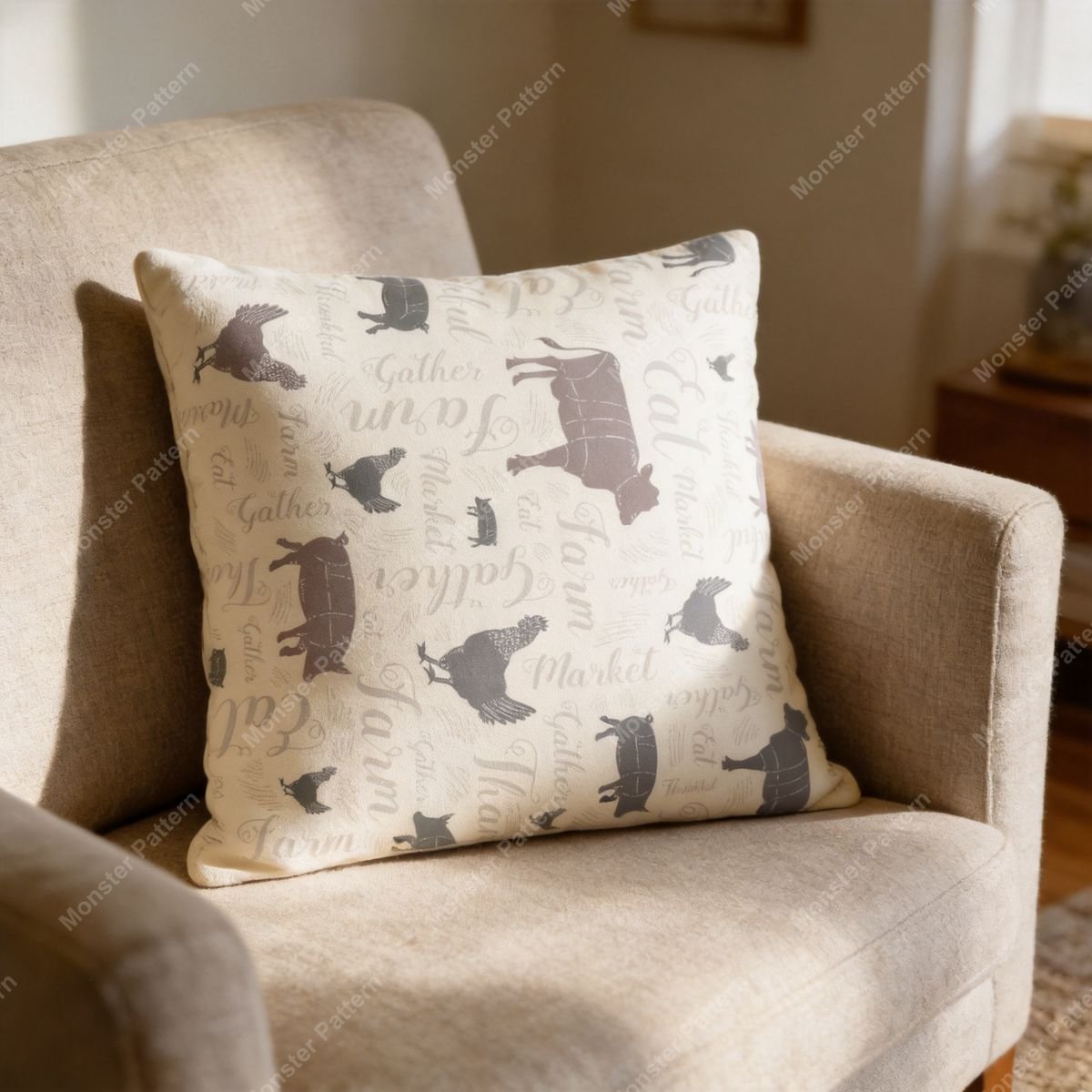 Farm Animal Repeat Pattern mockup 7
