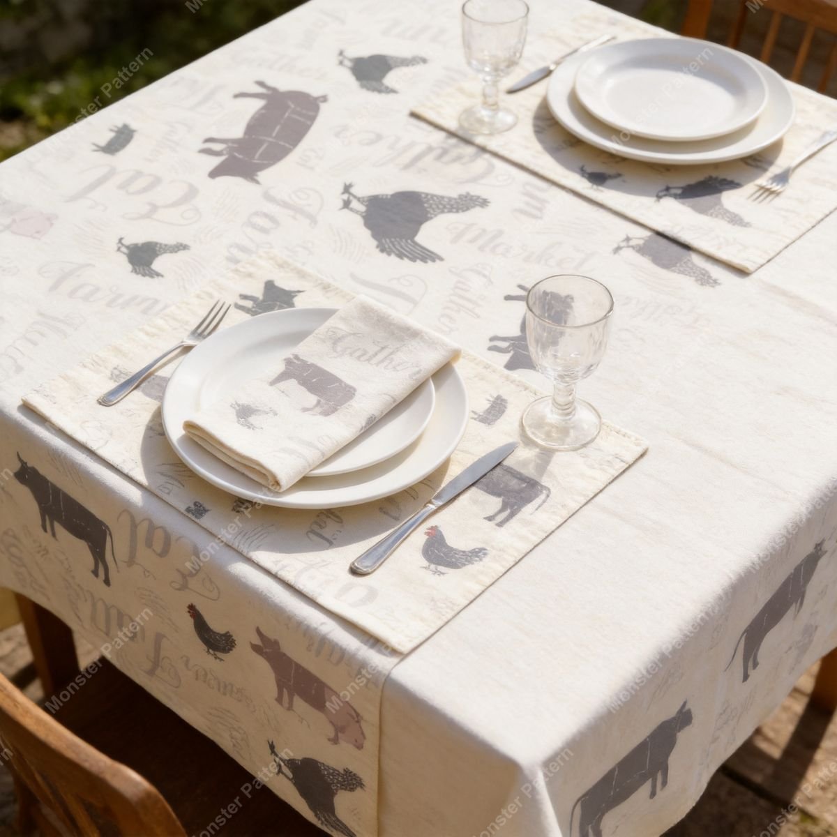 Farm Animal Repeat Pattern mockup 4