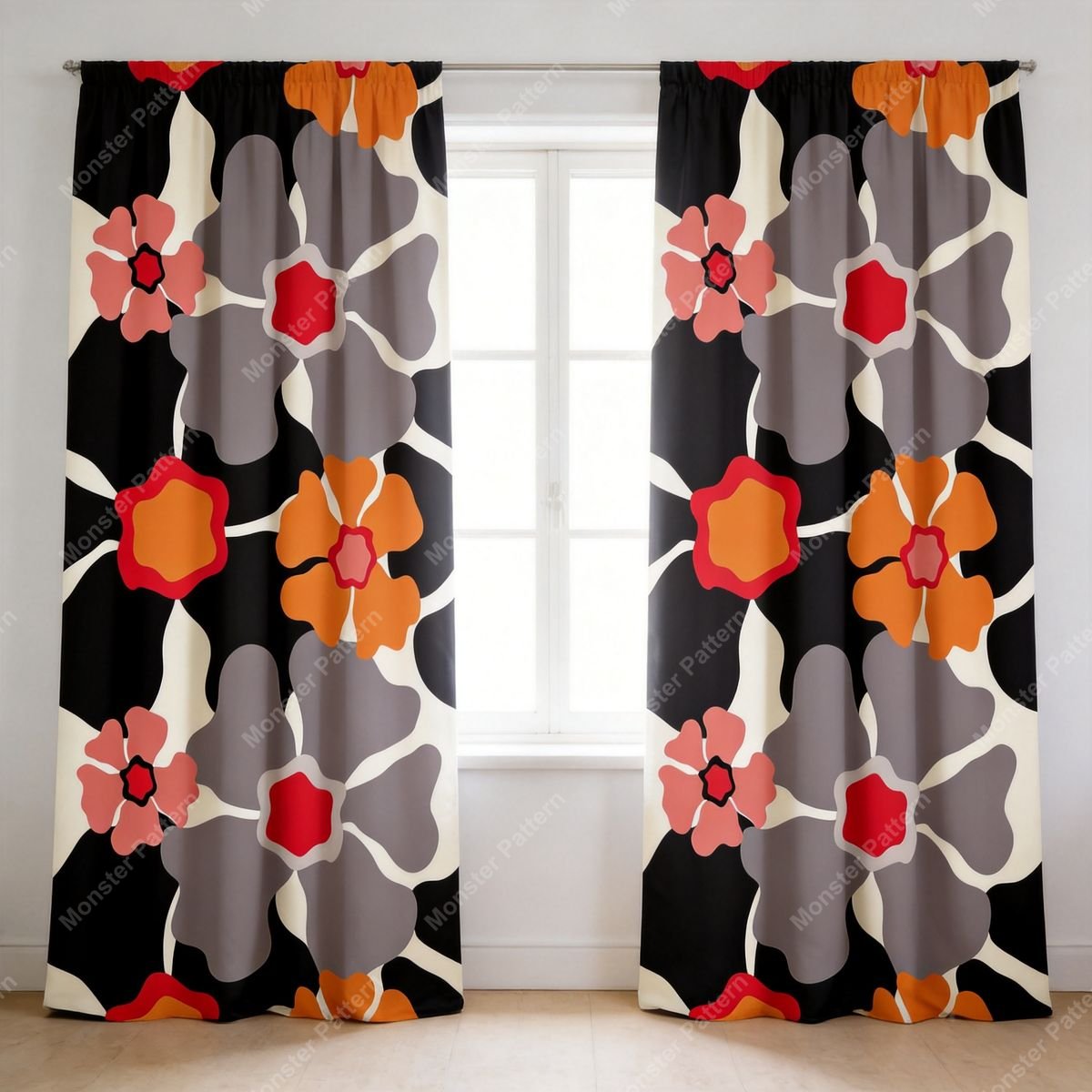 Abstract Floral Repeat Pattern mockup 4