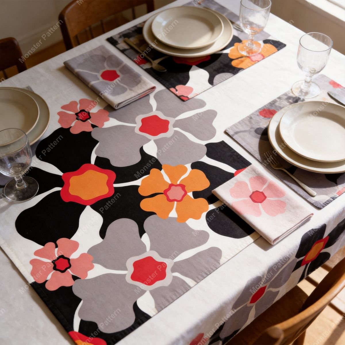 Abstract Floral Repeat Pattern mockup 5